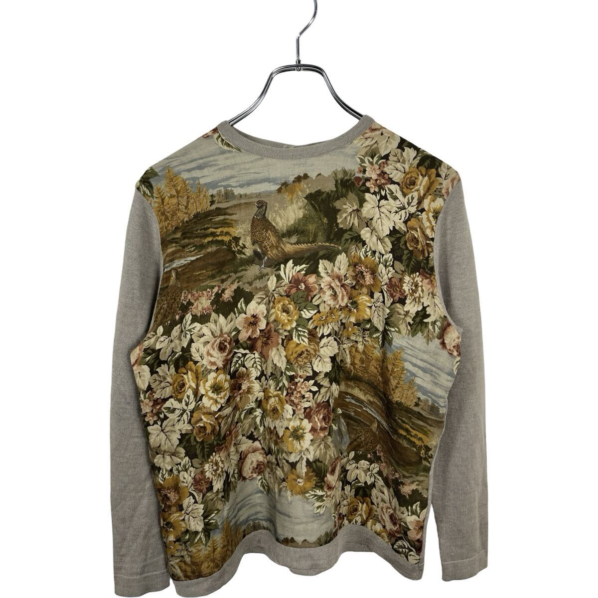 vintage Burberry ヴィンテージ バーバリー 柄切り替え 薄手 ニットセーター レディース拍卖