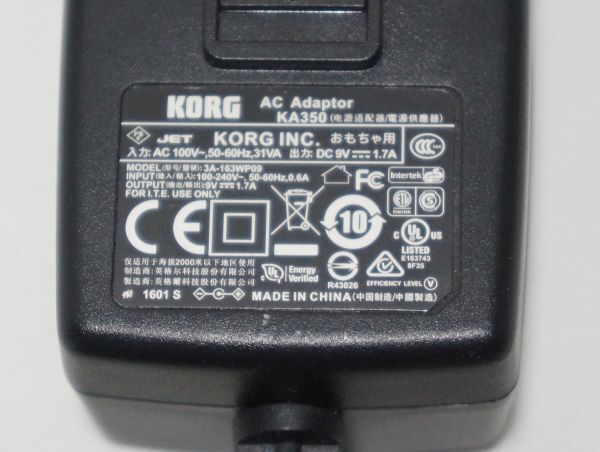 【送料無料】KORG KA350 9V 1.7A ゆうパケットポストミニ発送拍卖