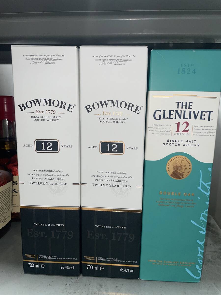 ボウモア 12年 700ml 2本 /グレンリベット 12年 700ml 拍卖