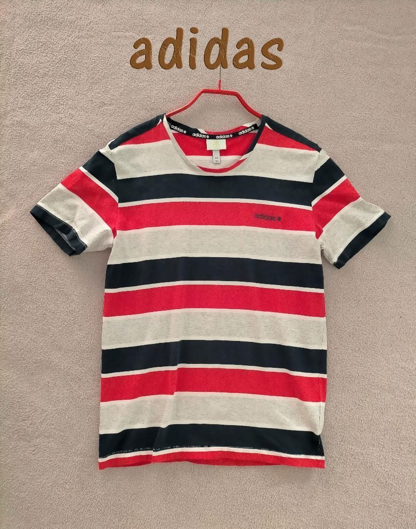 adidas アディダス ボーダーTシャツ カットソー m12370098255拍卖