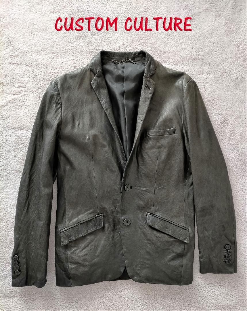 CUSTOM CULTURE カスタムカルチャー ラムレザージャケット 251029-44拍卖