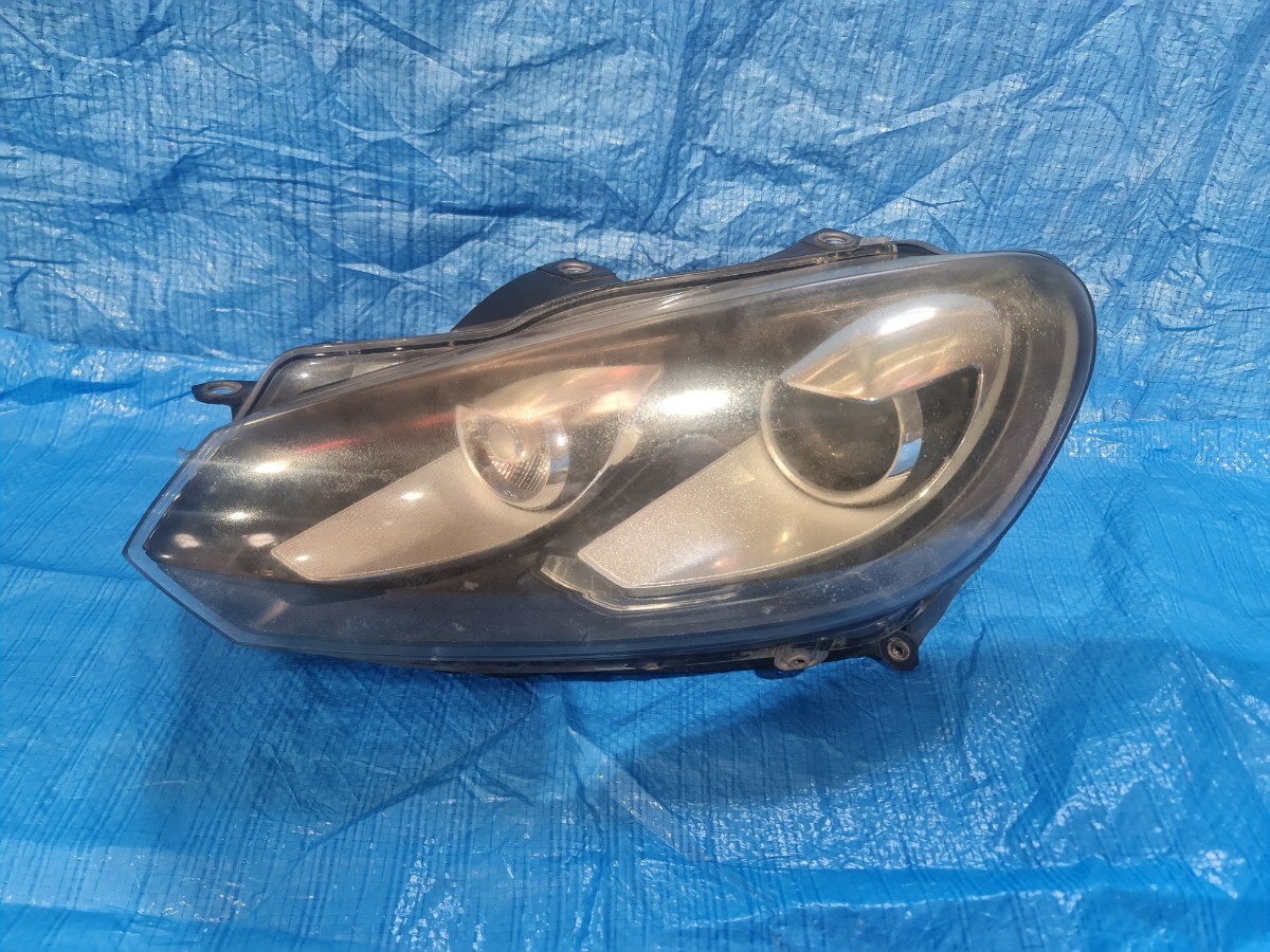VW ゴルフヴァリアント DBA-1KCAV 左ヘッドランプ フロントライト拍卖