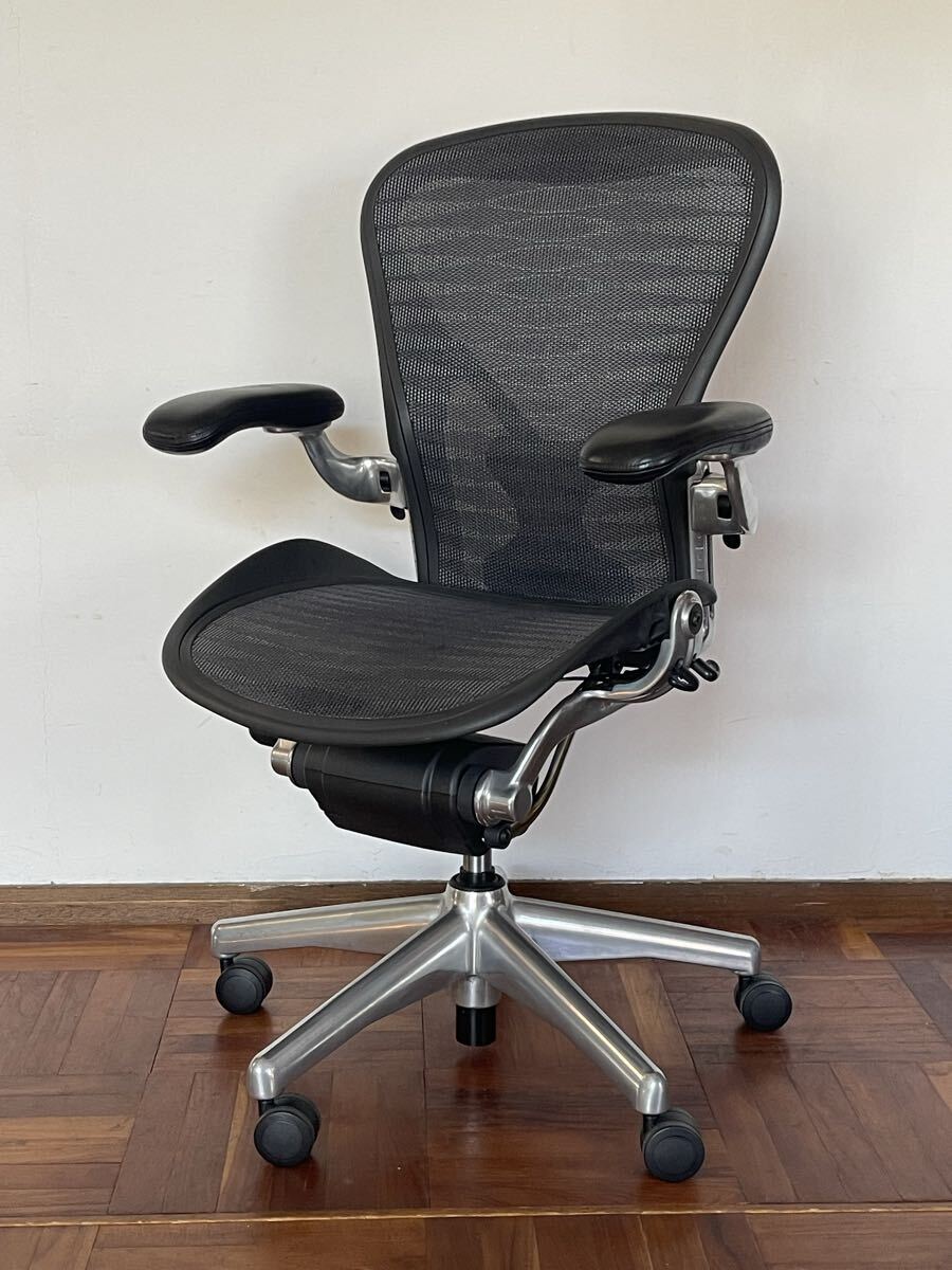 Herman Miller ハーマンミラー アーロンチェア ポリッシュ Bサイズ Bタイプ フル装備 ポスチャーフィット デスクチェア オフィスチェア拍卖