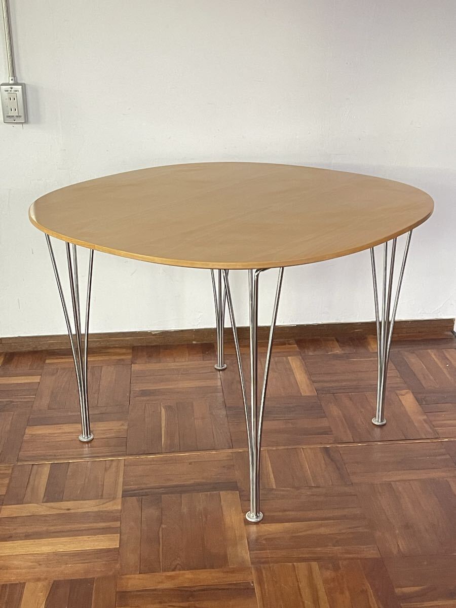 北欧 デンマーク Fritz Hansen フリッツハンセン スーパー楕円テーブル B テーブル ダイニング 円形 ラウンド ACTUS アクタス拍卖