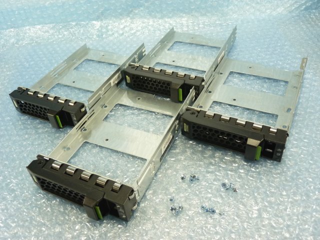 1SIR //4個セット ハードディスクマウンタ 3.5インチスロット 用(A3C40152045)/ラベル変色(300GB SAS 15k-C)ミリネジ付//Fujitsu RX2540 M4拍卖