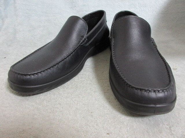●美品●ecco S-Lite●エコー S-ライト レザーシューズ スリップオン●メンズサイズ 41●拍卖