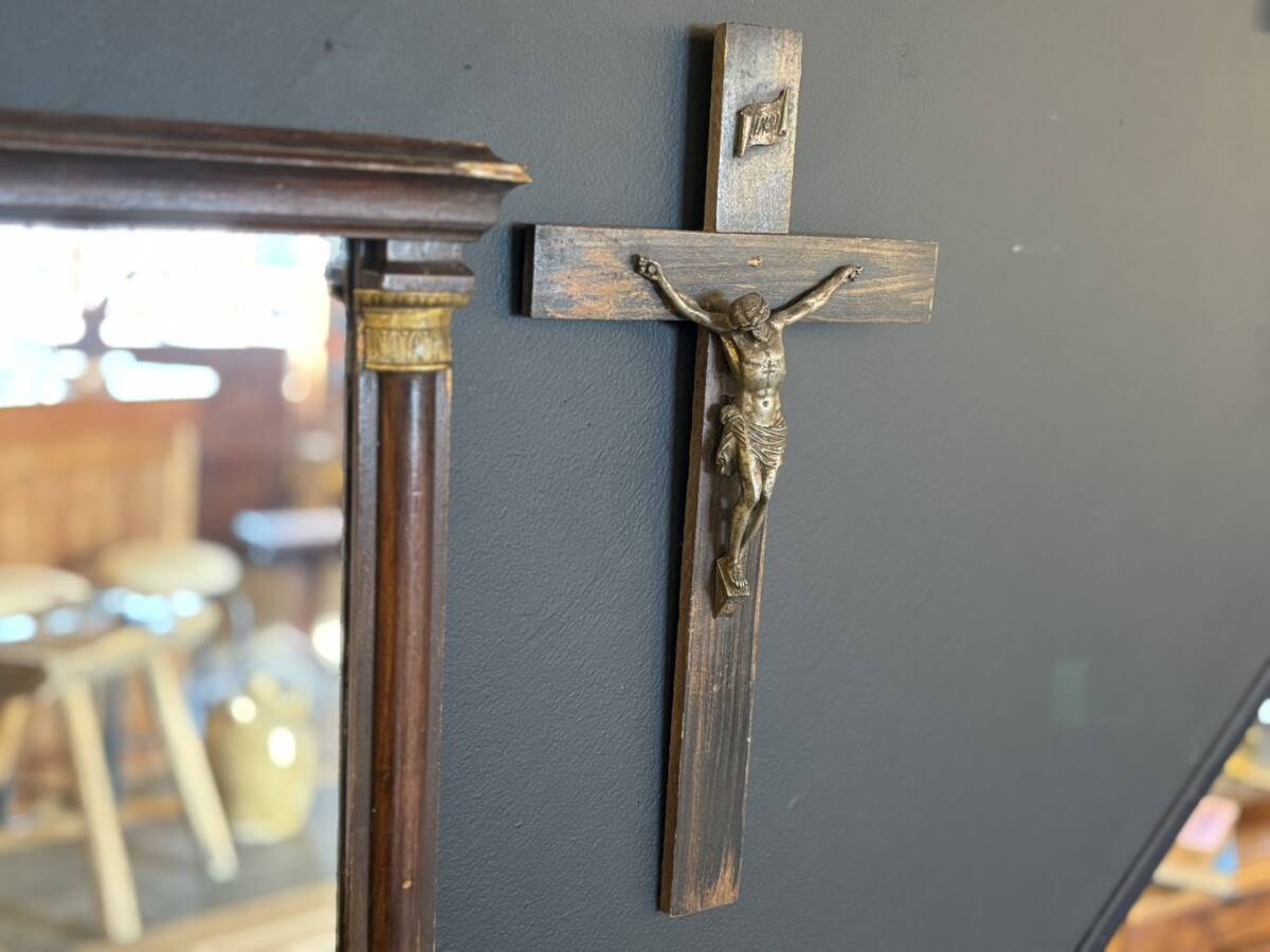 フランスアンティーク 十字架 キリスト像 壁飾り/アールデコ/マリア/聖母マリア/イエスキリスト/キリスト教/art deco/antique/拍卖