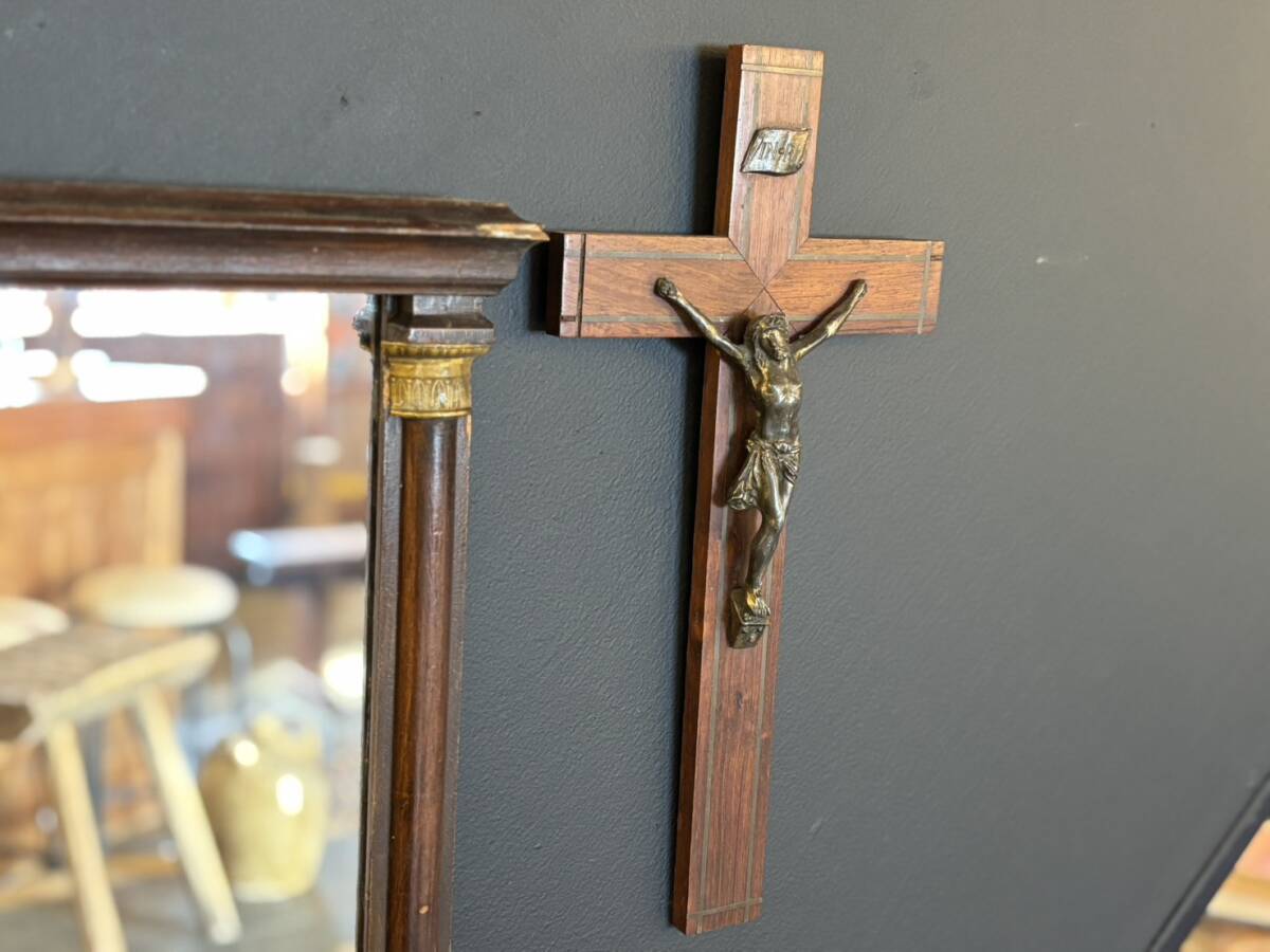 フランスアンティーク 十字架 キリスト像 壁飾り D/アールデコ/マリア/聖母マリア/イエスキリスト/キリスト教/art deco/antique/拍卖