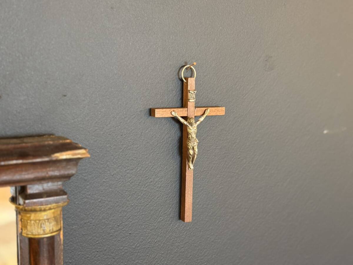 フランスアンティーク 十字架 キリスト像 壁飾り e/アールデコ/マリア/聖母マリア/イエスキリスト/キリスト教/art deco/antique/拍卖