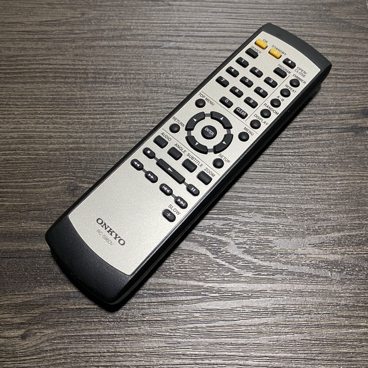 中古 美品 ONKYO オンキョー オーディオリモコン RC-596DV 正常動作品 除菌済み拍卖