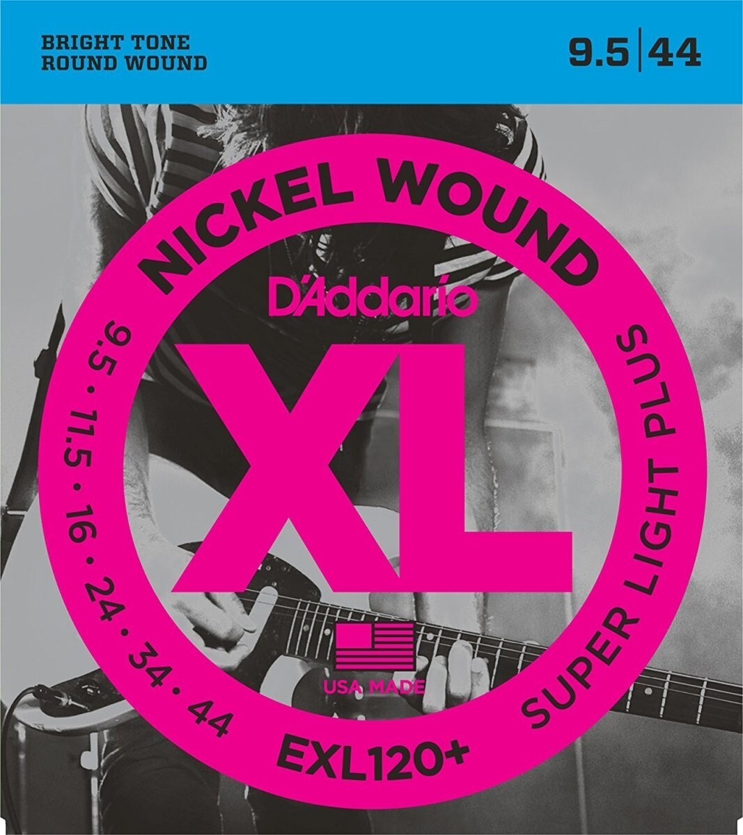 D'Addario ダダリオ エレキギター弦 ニッケル SuperLight Plus .0095-.044 EXL120+ 【国内正規品】拍卖