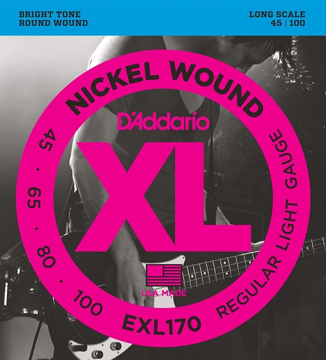 D'Addario ダダリオ ベース弦 ニッケル Long Scale .045-.100 EXL170 【国内正規品】拍卖