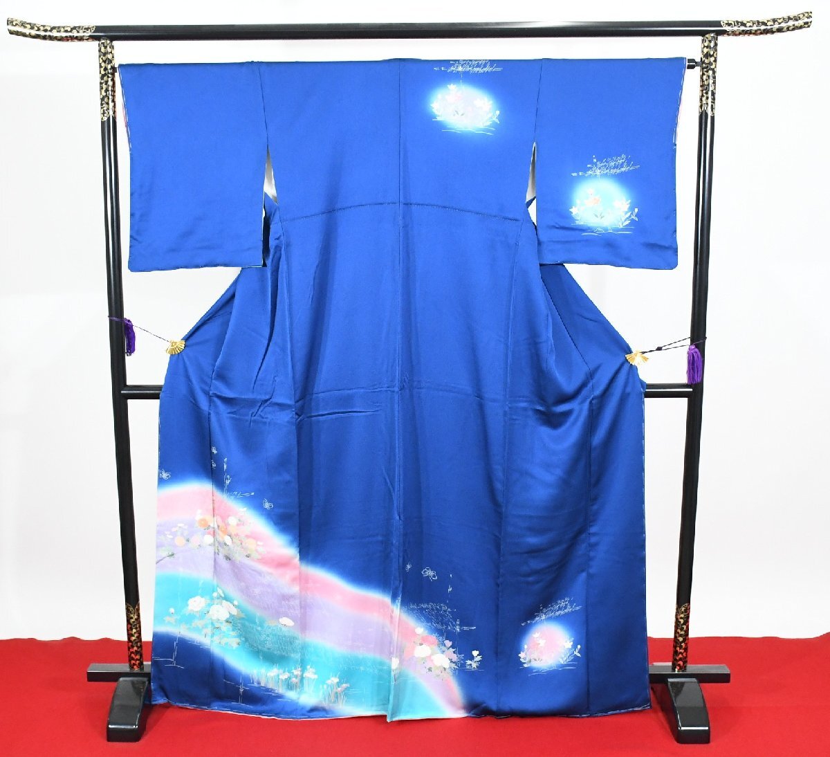 附下訪問着 披露宴 花 暈し染め 身丈159cm 裄丈66cm ★着物 パーティー t‐2211桜庭呉服店拍卖
