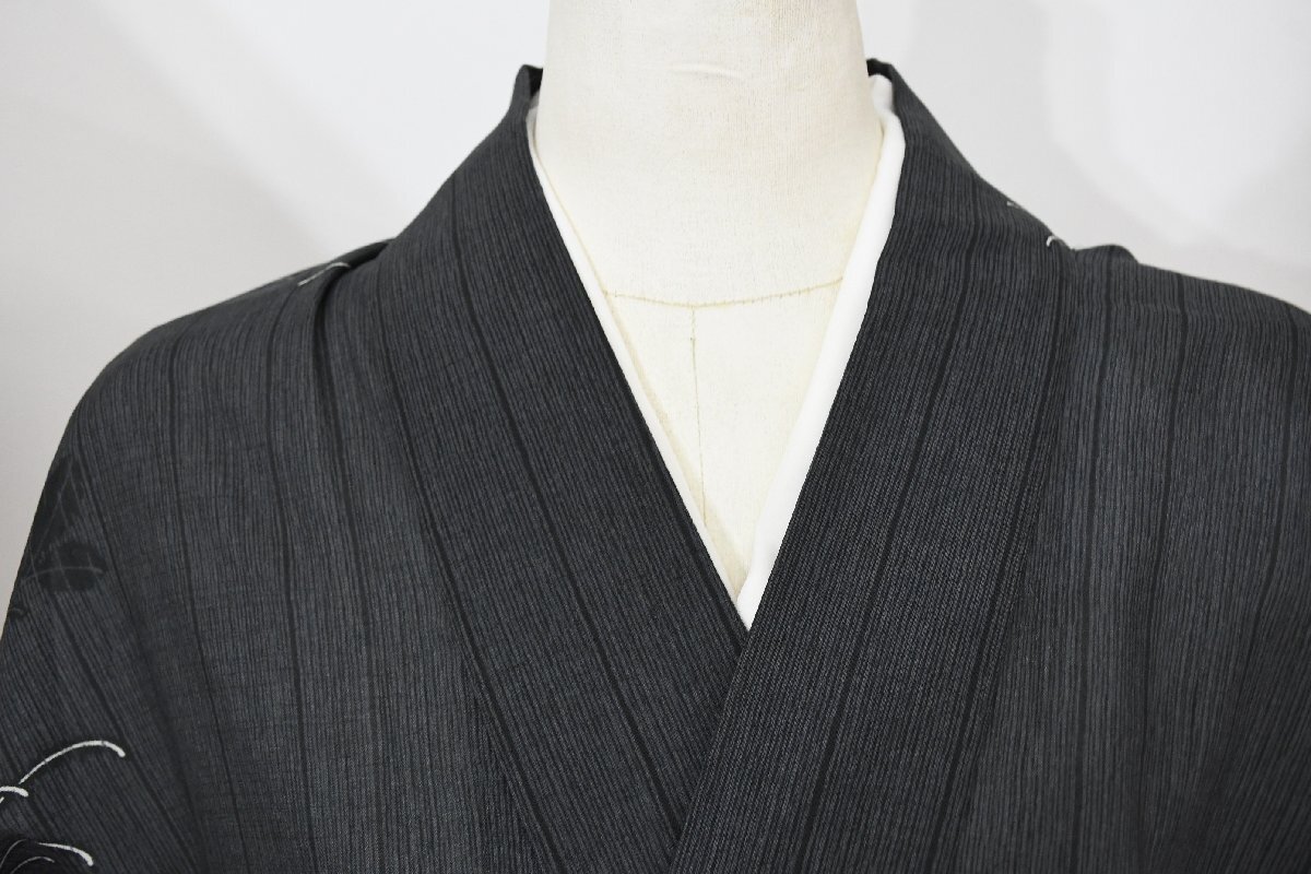 小紋 着物 薄物 夏着物 糸菊 身丈157cm 裄丈68cm ★ kb-7332 桜庭呉服店拍卖