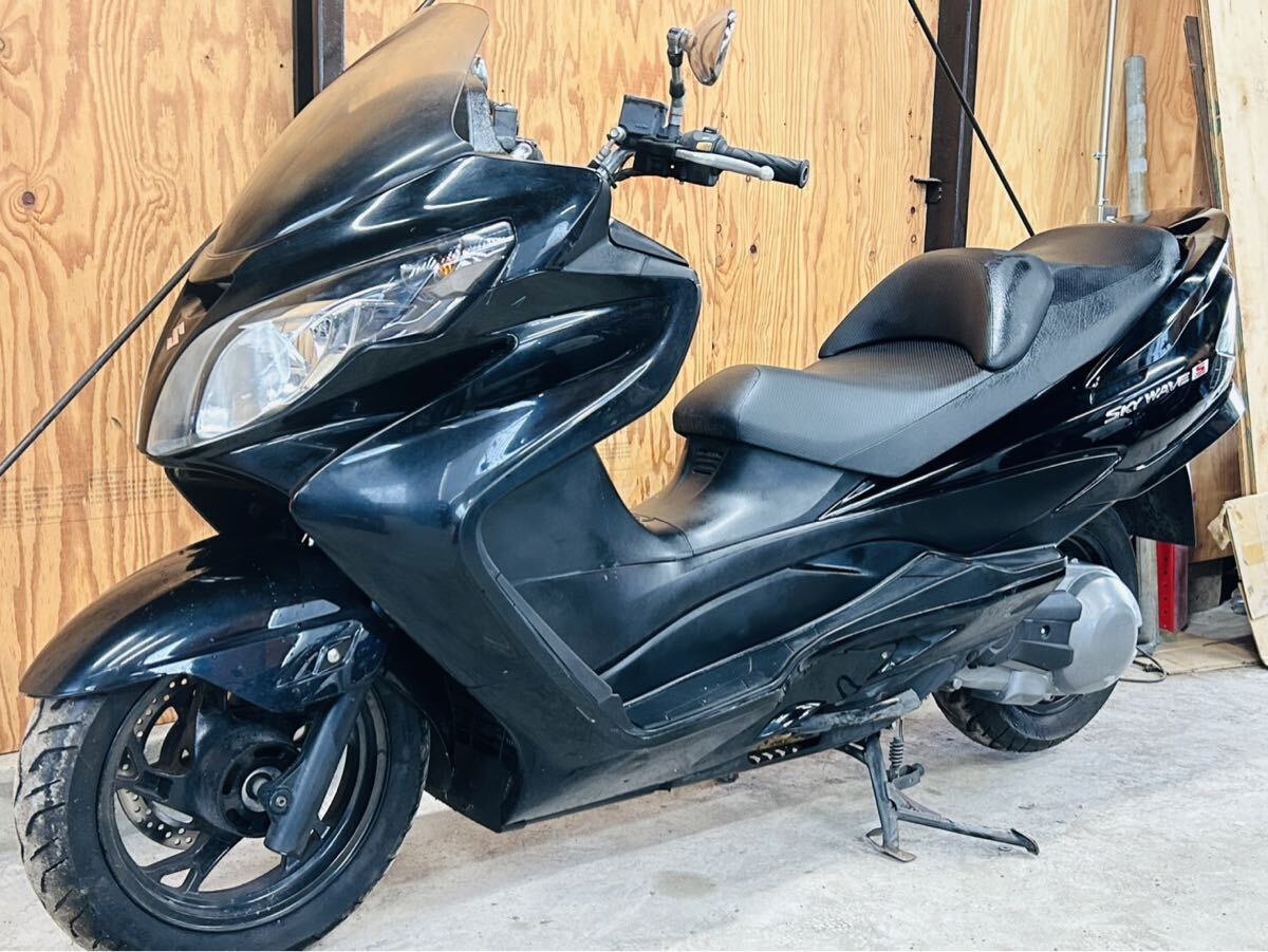★エンジン始動 走行テスト済み★スズキ SUZUKI スカイウェーブ タイプS CJ46A 黒 バッテリー新品 オイル交換済 売り切り 埼玉県川口市より拍卖