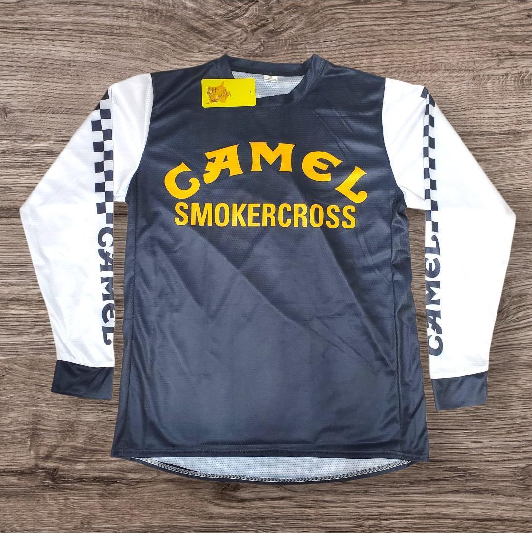 送料無料 ビンテージ調 メッシュジャージ L 新品未使用 キャメル ハーレー系にも モトクロスジャージ拍卖