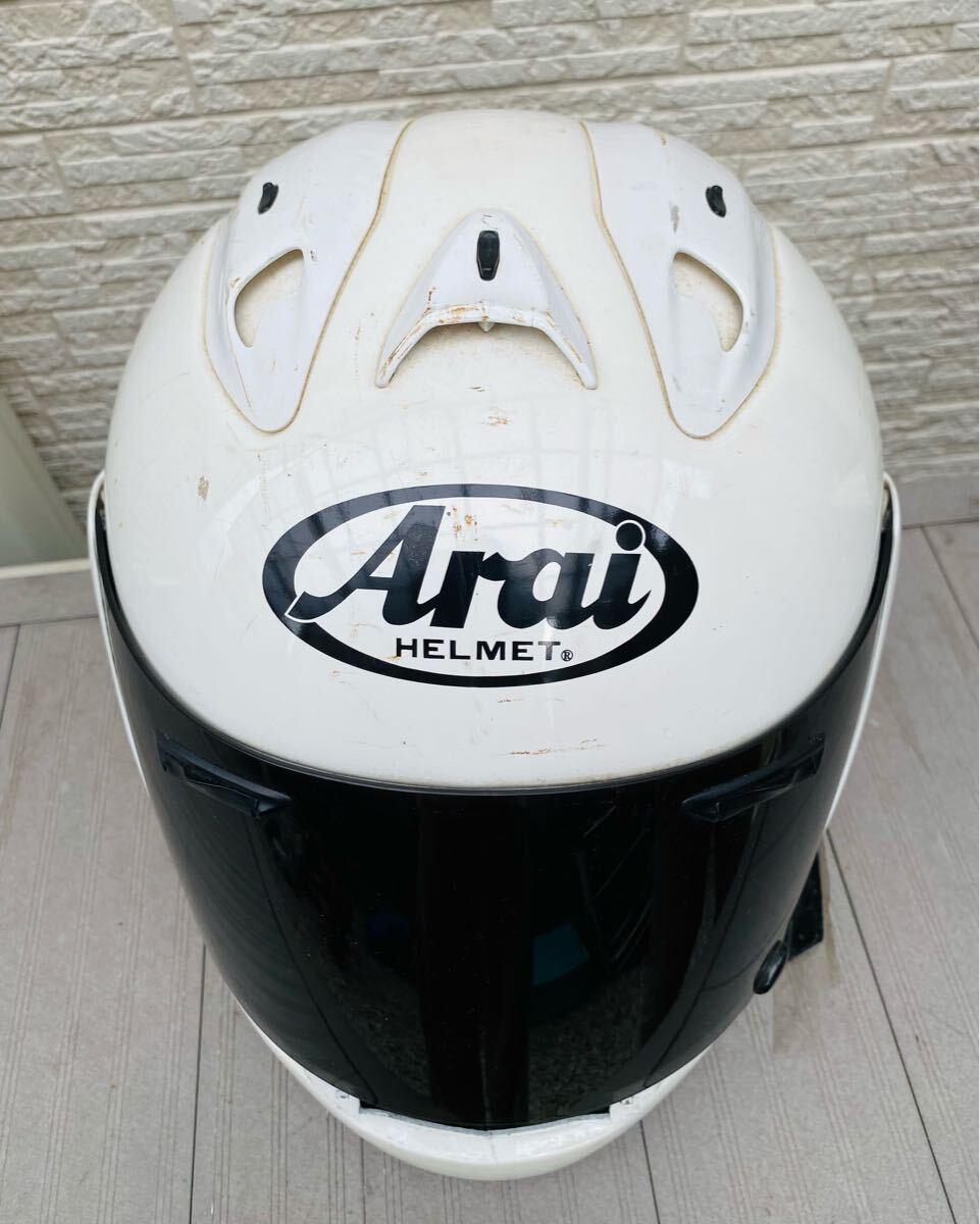 【希少】Arai アライ RX-7 R IV III-7mm ヘルメット フルフェイス XXXLサイズ 65㎝ 白 ホワイト 2005年製 日本製 RX-7R拍卖