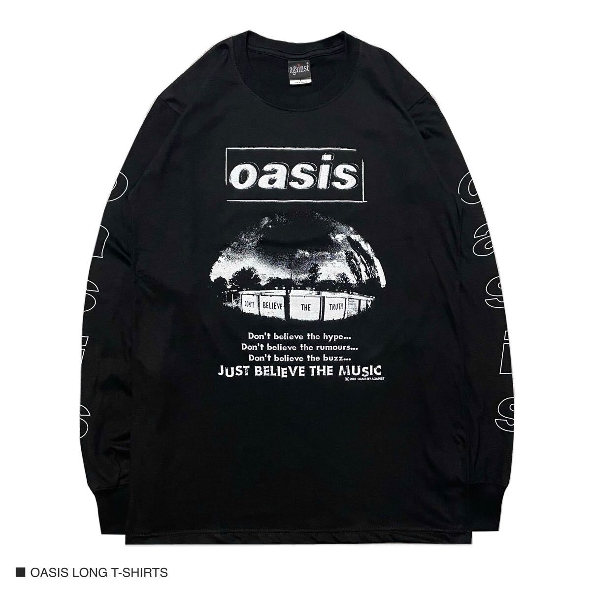 OASIS オアシス Lサイズ 長袖 ロンT ロングTシャツ ロック バンドT拍卖