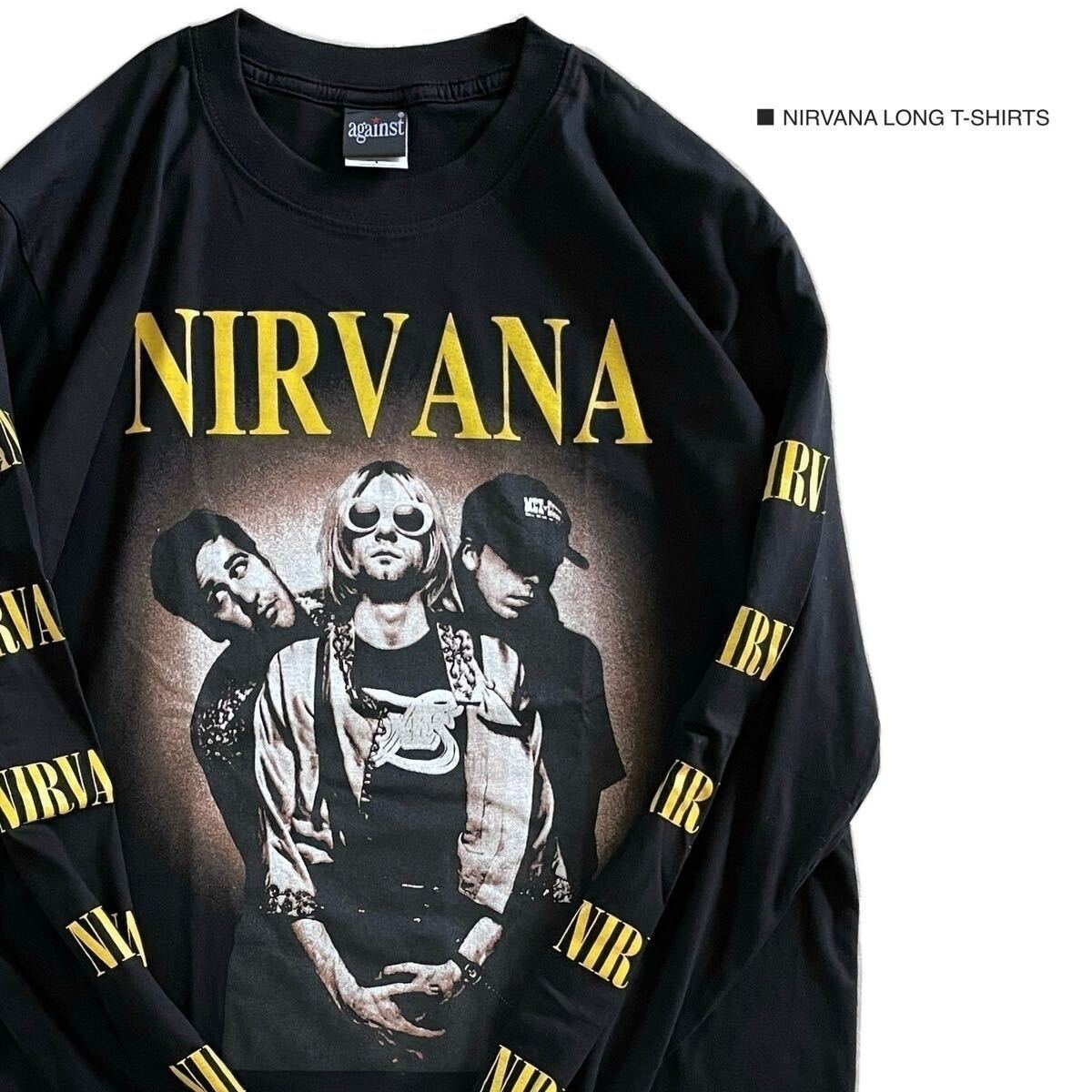 NIRVANA ニルヴァーナ Lサイズ 長袖 ロングTシャツ ロンT ロック バンドT カートコバーン Tシャツ拍卖