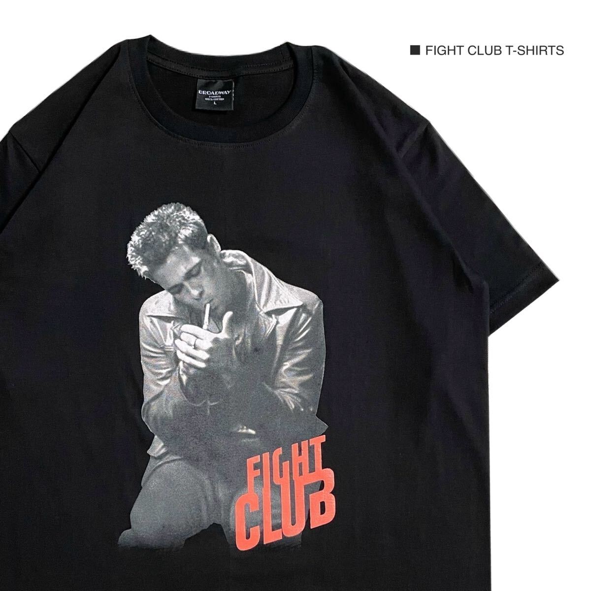 FIGHT CLUB ファイトクラブ ブラッドピット Lサイズ 半袖 Tシャツ 映画 ムービーT バンドT拍卖