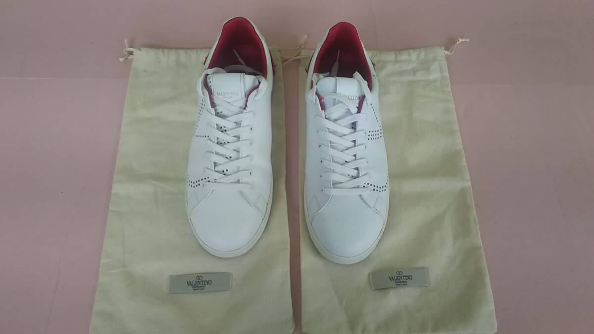 C7449-192♪【80】VALENTINO GARAVANI ローカットスニーカー 42インチ 26.0cm拍卖