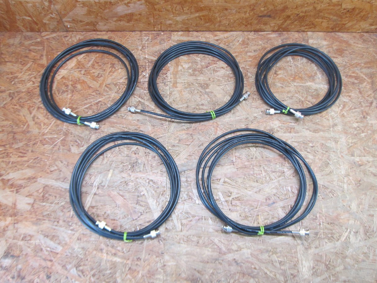 ◎CANARE ( カナレ ) / L-3CFB BNC-BNCケーブル 約4.4m 75Ω Coaxial Cable/同軸ケーブル・黒 5本セット 中古◎C-326拍卖