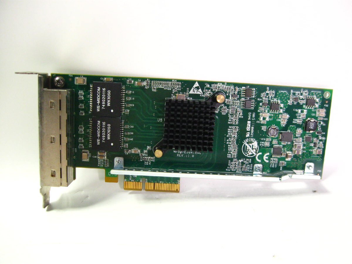 ▽Silicom PE2G4I80L-R V:1.1 Quad Port Copper Gigabit Ethernet Server Adapter PCI-EX 中古 LANカード ロープロファイル Intel 82580EB拍卖