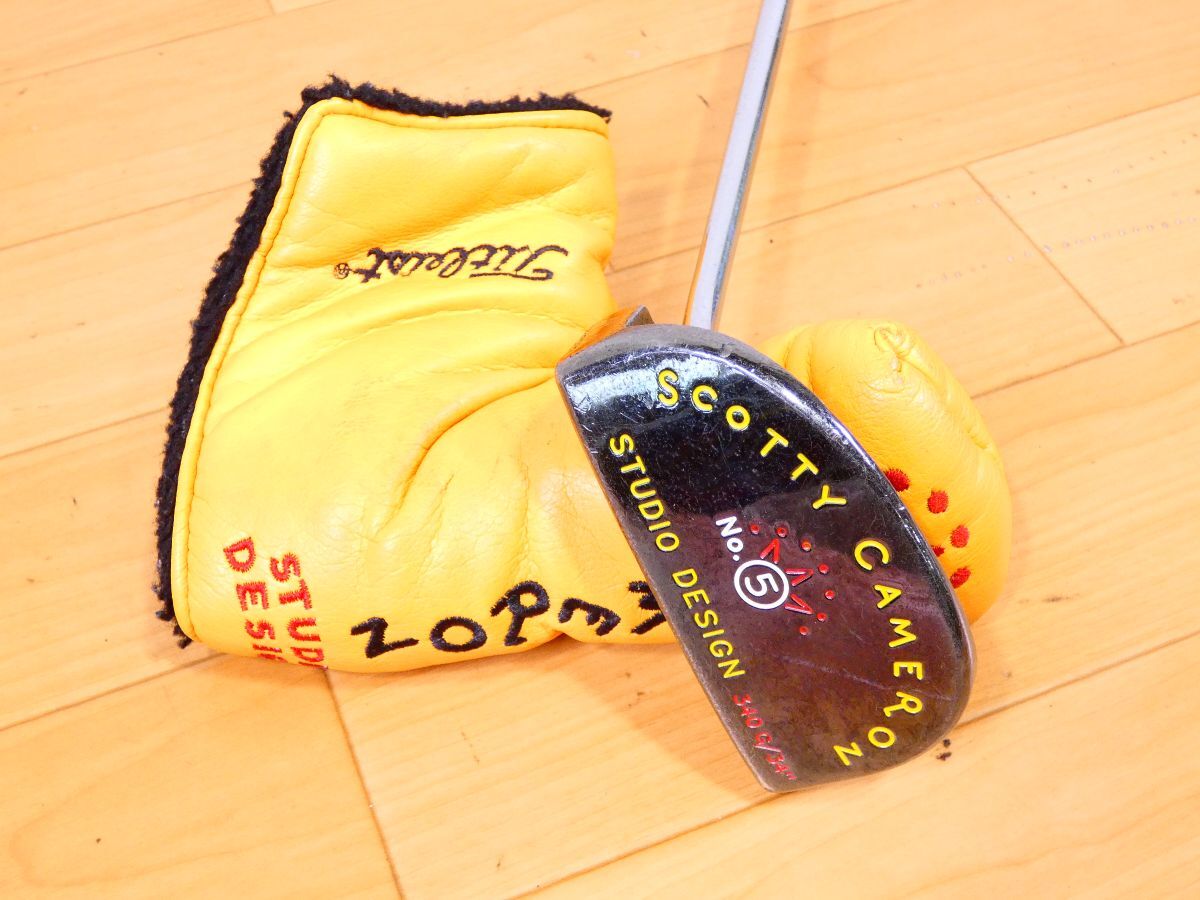 (GF-27) Titleist SCOTTY CAMERON STUDIO DESIGN タイトリスト スコッティキャメロン No.5 スタジオデザイン 340 G/34 パター @140(10)拍卖