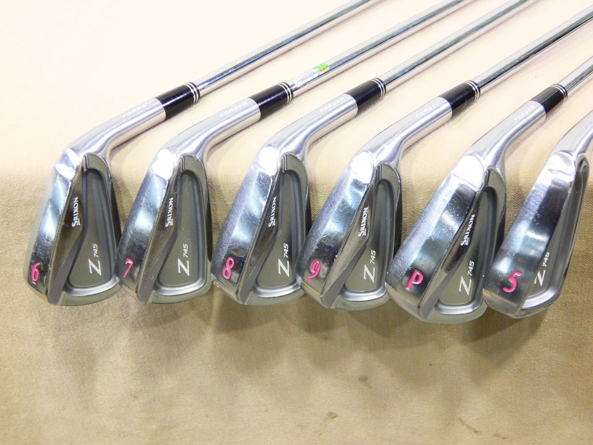 S) (GF-5) ダンロップ SRIXON スリクソン Z745 アイアン 5~9/P 6本 FREX:S ゴルフクラブ@140(10)拍卖