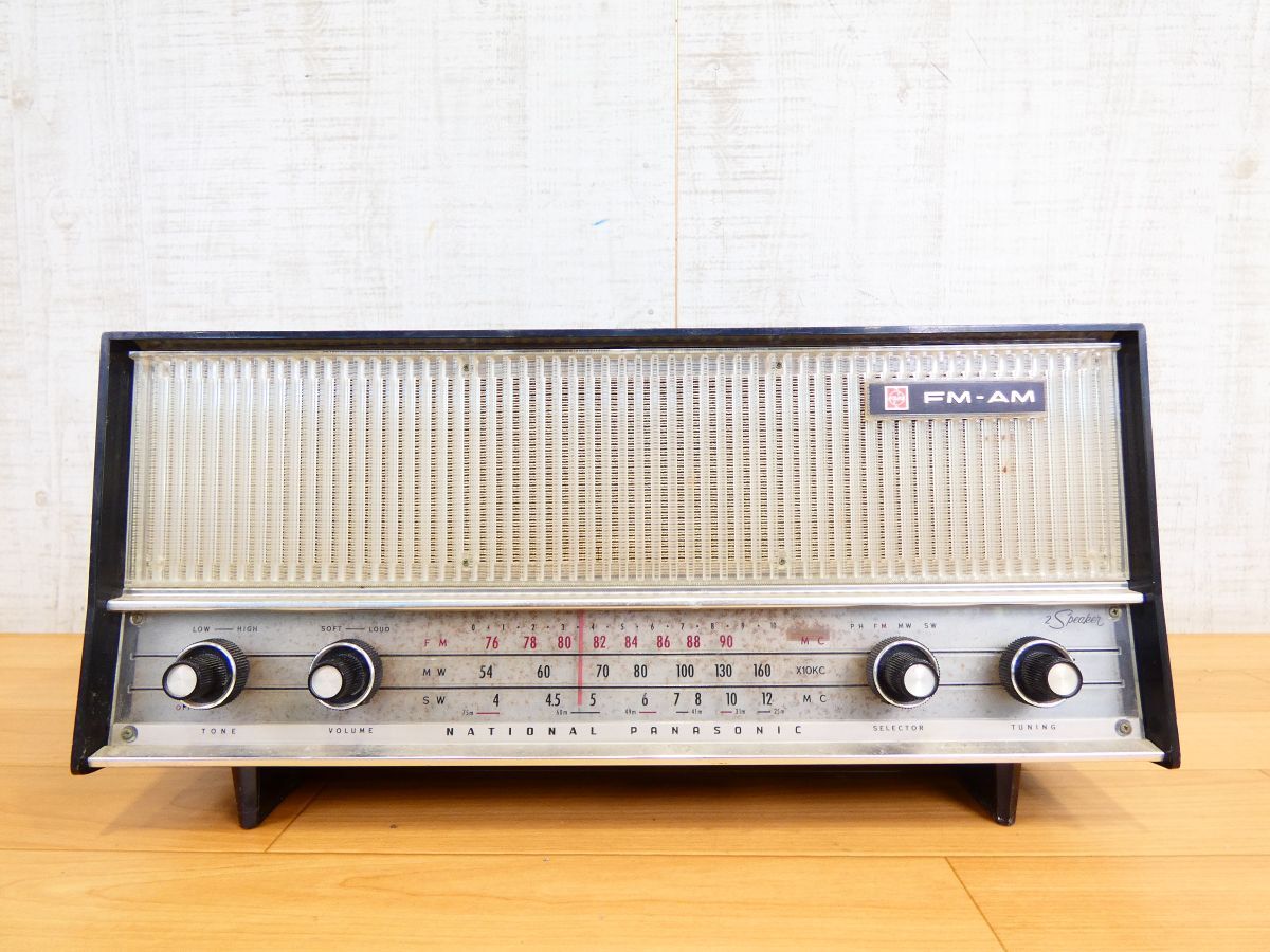 S) (ITJ-11) National ナショナル RE-830 トランジスタラジオレトロ 真空管ラジオ 当時物 オーディオ機器 ※通電OK ジャンク@100(10)拍卖
