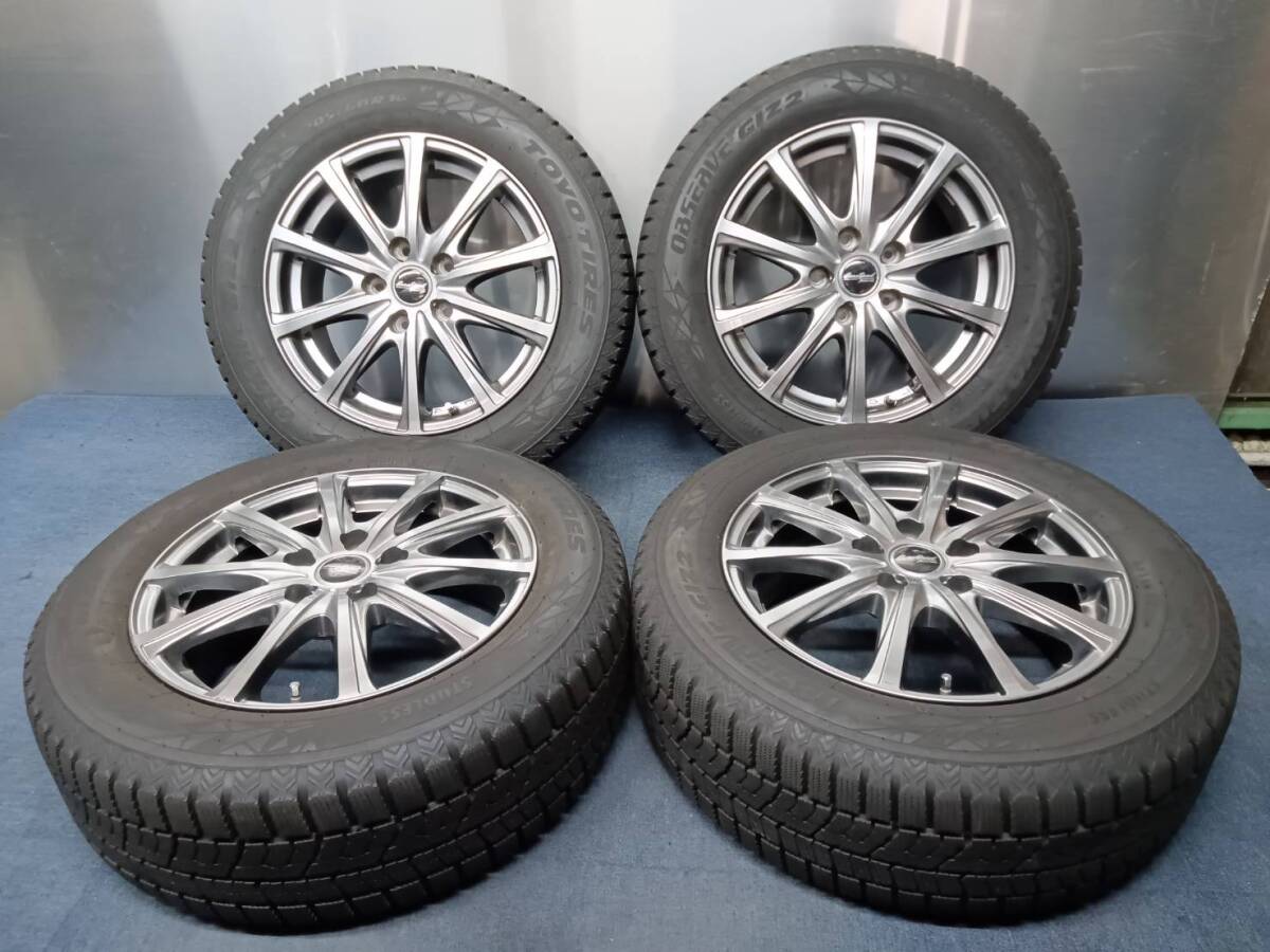 ★8-8.5分山★23年製★ トーヨー GIZ2 205/60R16 社外ホイール 16×6.5J +53 5H-114.3 4本セット スタッドレス ノア・ヴォクシー等 C593拍卖