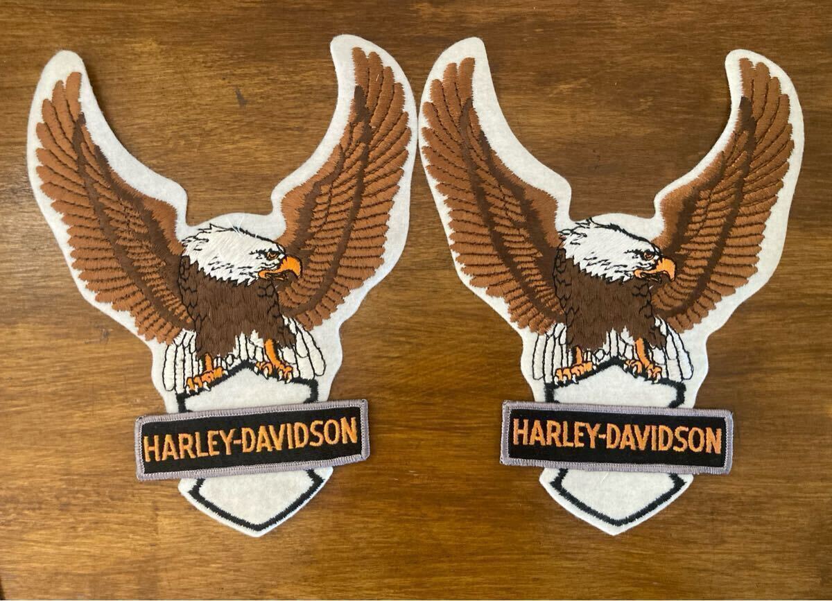 HARLEY-DAVIDSON/ハーレーダビッドソン/ブート品?/ステッカー/ワッペン/パッチ/刺繍 /鷹 /鷲 /イーグル/翼 /2点/現状品拍卖