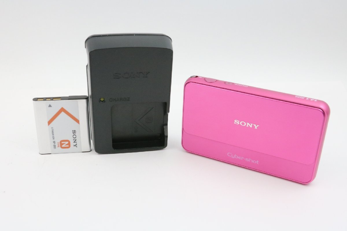 《動作保証》ソニー SONY Cyber-Shot DSC-T99 サイバーショット 1450万画素 コンパクト デジタル カメラ 25mm 光学4倍 充電器 バッテリー付拍卖