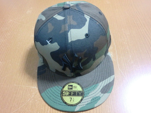 MLB ニューヨーク ヤンキース NEWERA 59FIFTY カモフラ 迷彩 キャップ SIZE:57.7cm 未使用品拍卖