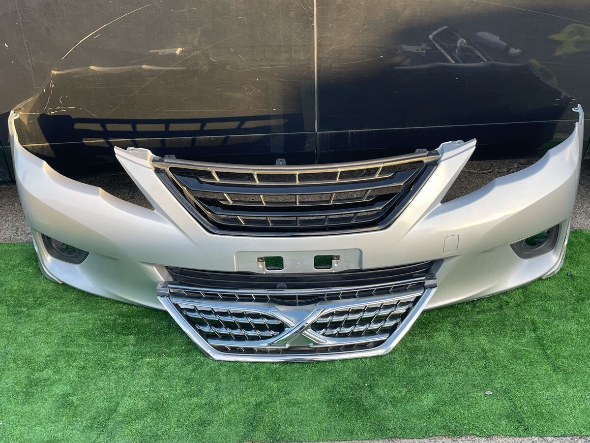 マークX 130系/GRX130/GRX133/GRX135 純正 前期 フロント バンパー 2つグリル付 シルバー色拍卖