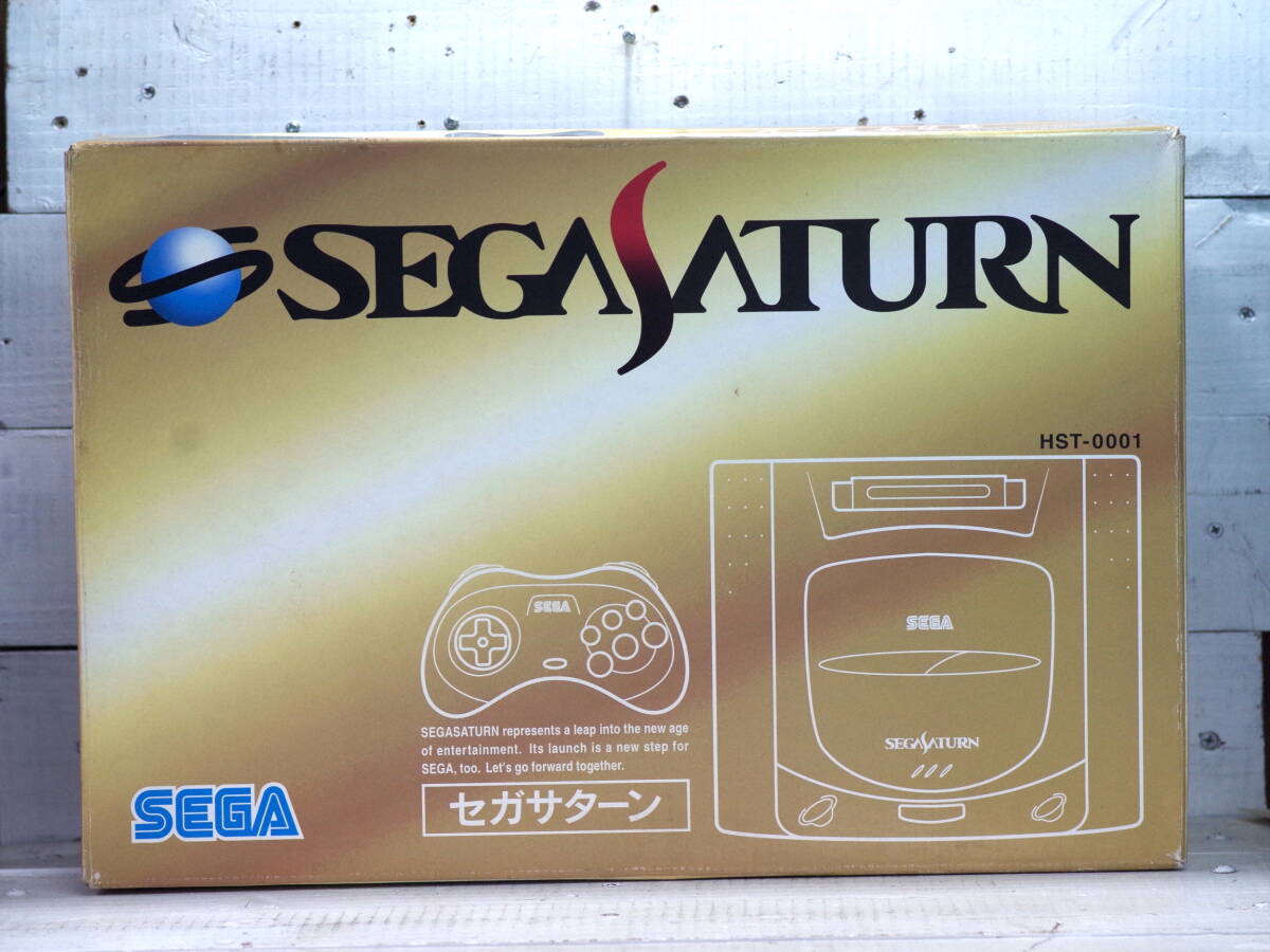 M13775【SS】セガサターン HST-001 読込OK 外装消毒済 保証書シリアル一致 コントローラ 外箱 説明書 印刷物 ハガキ ケーブル付属100サイズ拍卖