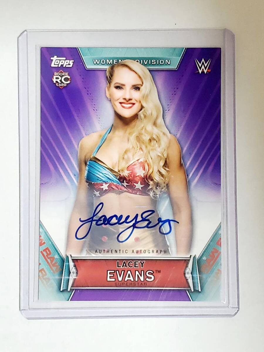 【/99】RC TOPPS 2019 WWE LACEY EVANS AUTO 直筆サインカード ルーキーカード 拍卖