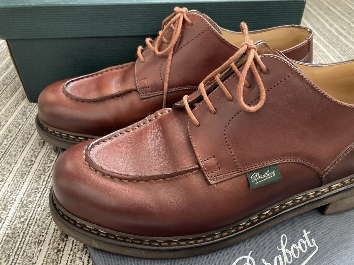 フランス製 パラブーツ CHAMBORD TEX シャンボード MARRON マロン LIS レザー シューズ 革靴 8.5 ウィリアム ミカエル 好きに拍卖