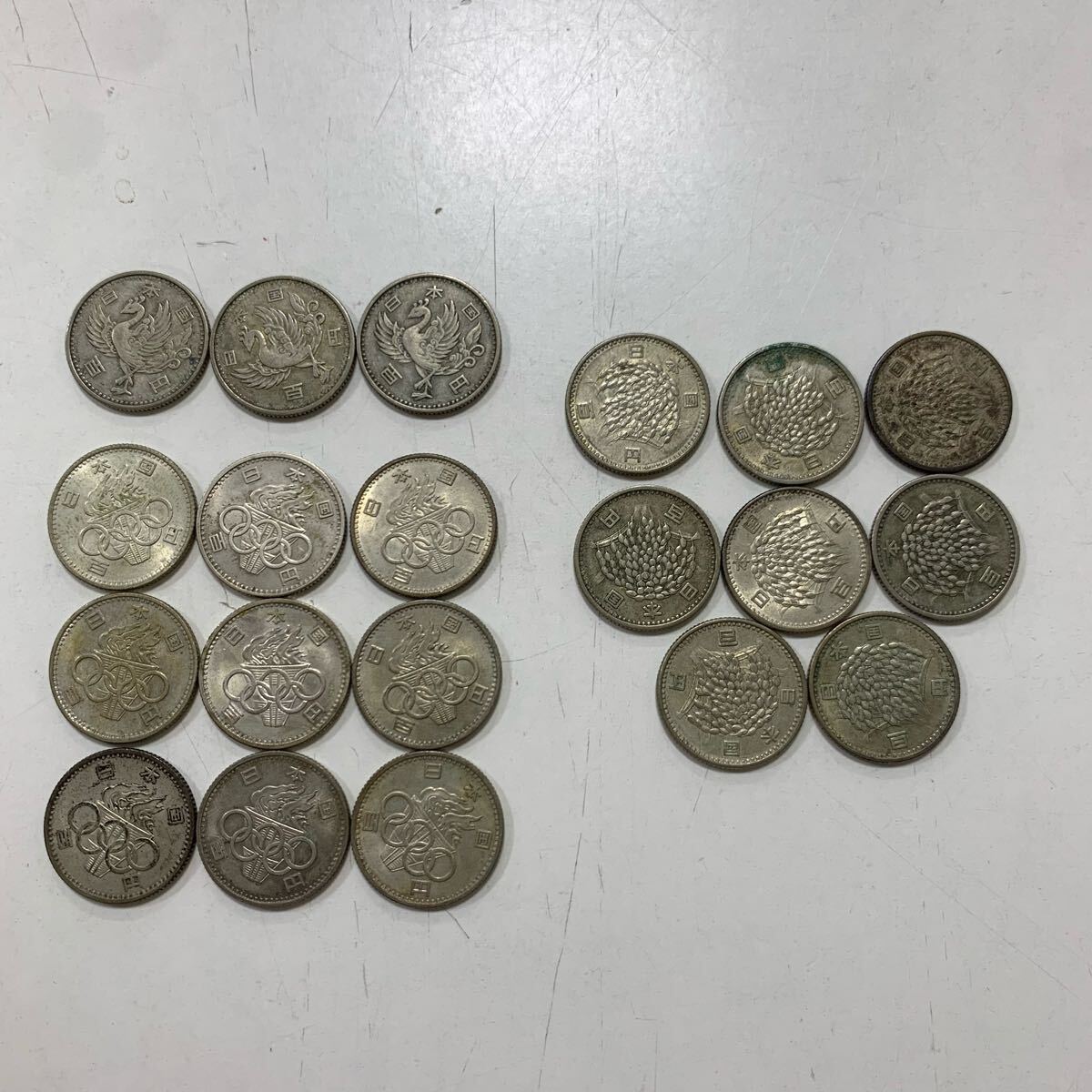 ご縁スタート 100円 東京オリンピック 記念硬貨 鳳凰 稲穂 銀貨 コレクション拍卖