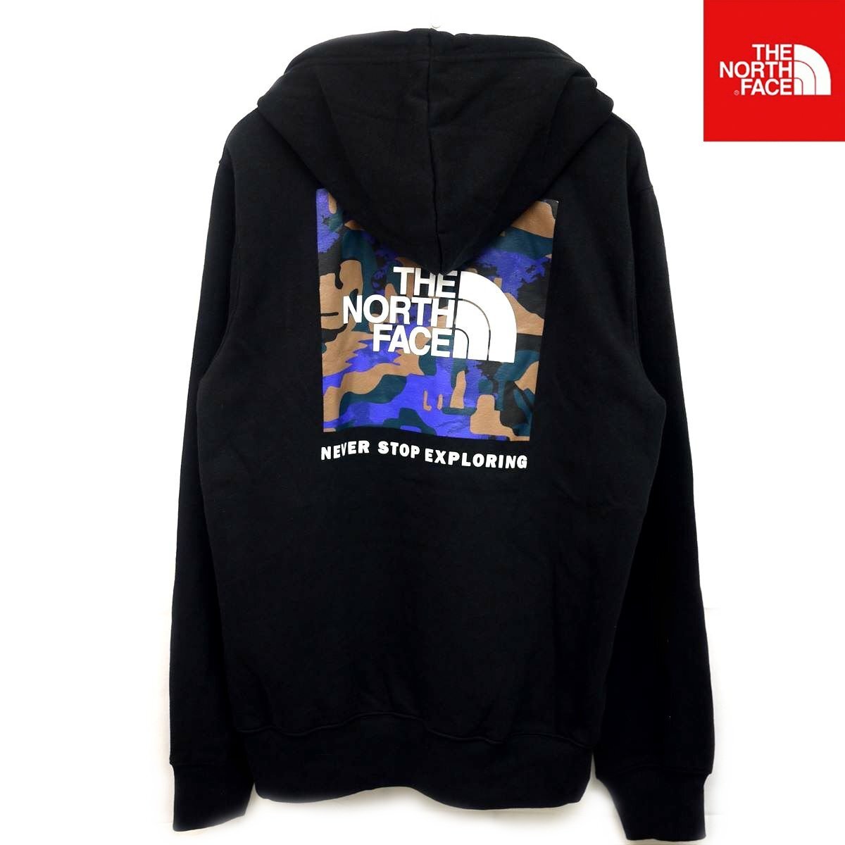 USモデル新品 ノースフェイス ハーフドーム プリント ボックスロゴ スウェット パーカー (L) ブラック プルオーバー THE NORTH FACE/ka783拍卖