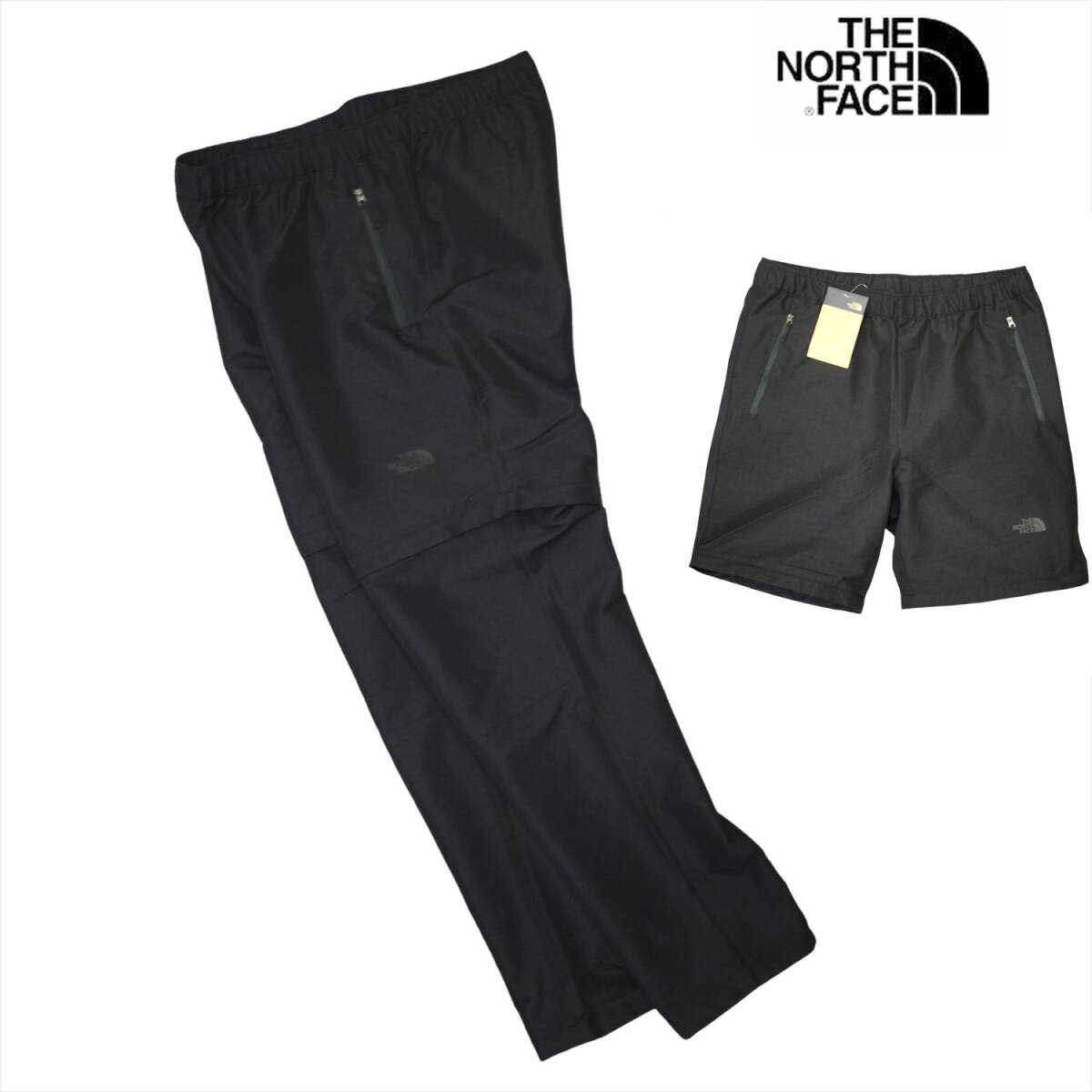 US限定新品 ノースフェイス コンバーチブル ストレッチパンツ 2WAY 長短 (XXL) ブラック 黒 THE NORTH FACE 日本未発売 /25ns009XXL拍卖