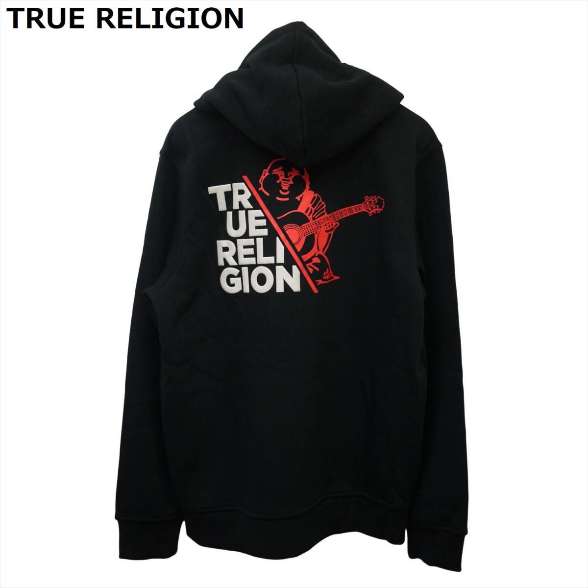 新品 TRUE RELIGION トゥルーレリジョン フルジップ パーカー M 黒 /25ns103M拍卖