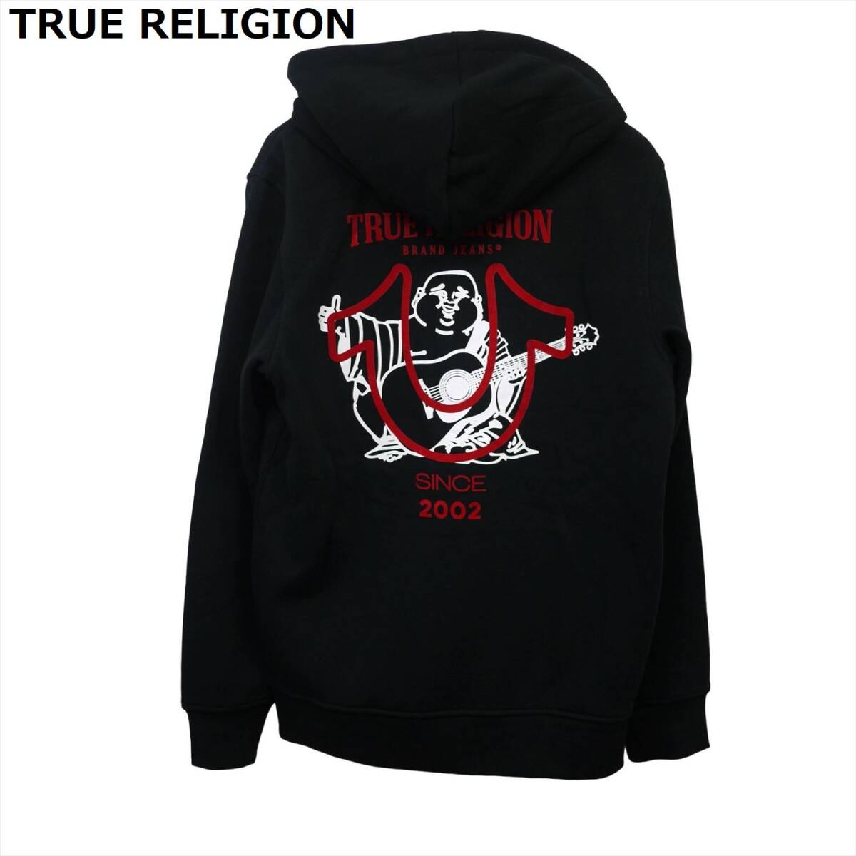 新品 TRUE RELIGION トゥルーレリジョン フルジップ パーカー S 黒 /25ns104S拍卖