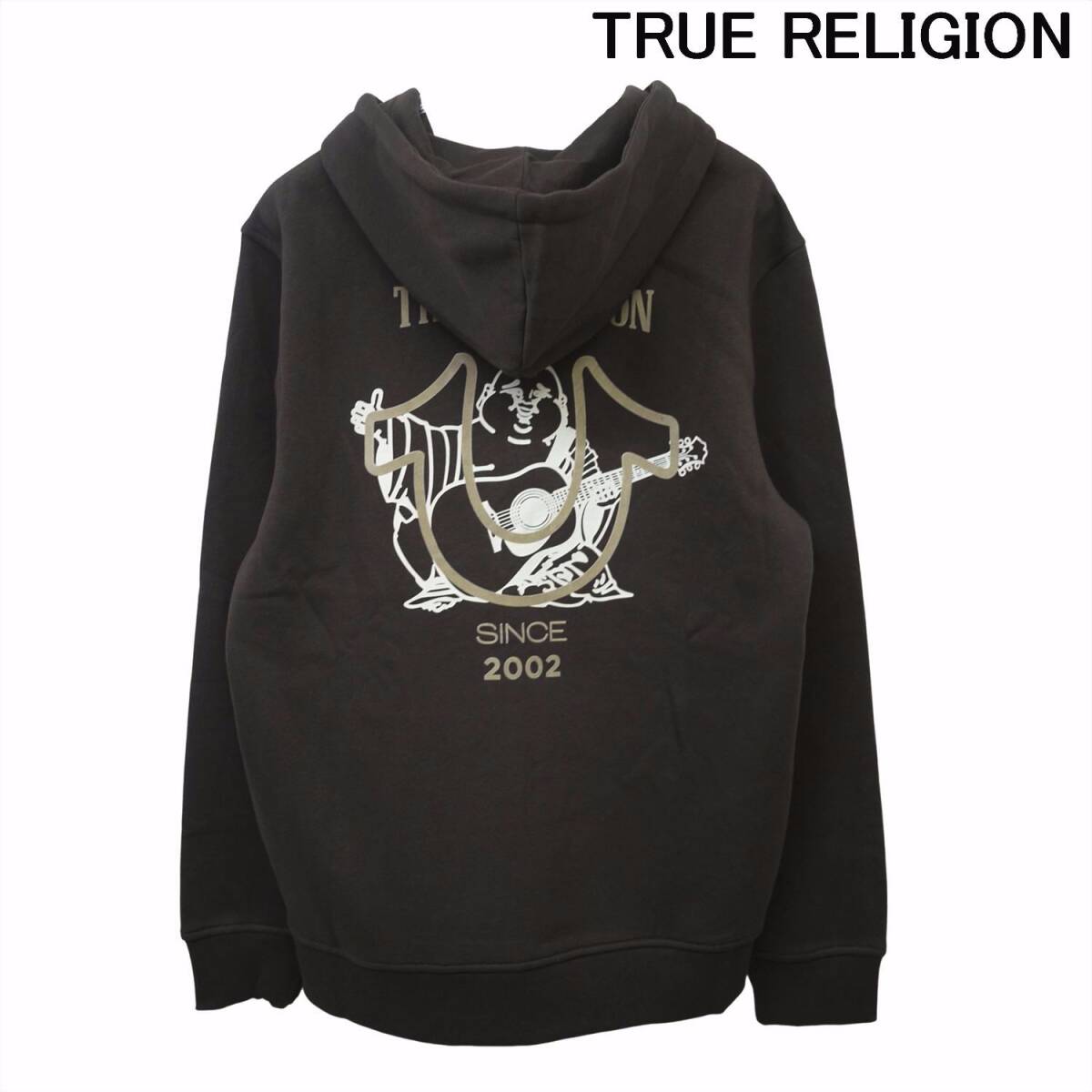 新品 TRUE RELIGION トゥルーレリジョン フルジップ パーカー M ダークブラウン 茶系 /25ns113M拍卖
