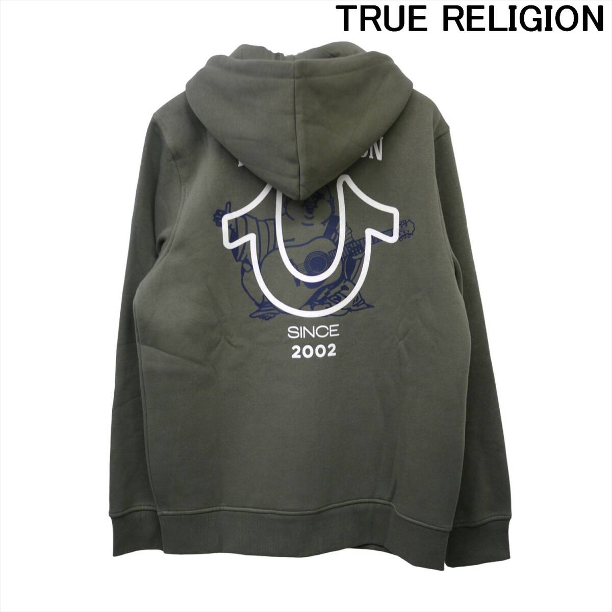 新品 TRUE RELIGION トゥルーレリジョン フルジップ パーカー M カーキグリーン 緑系 /25ns111M拍卖