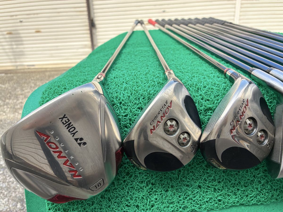 送込!ヨネックス13本セット。パターはオデッセイ キャディーバッグ付拍卖