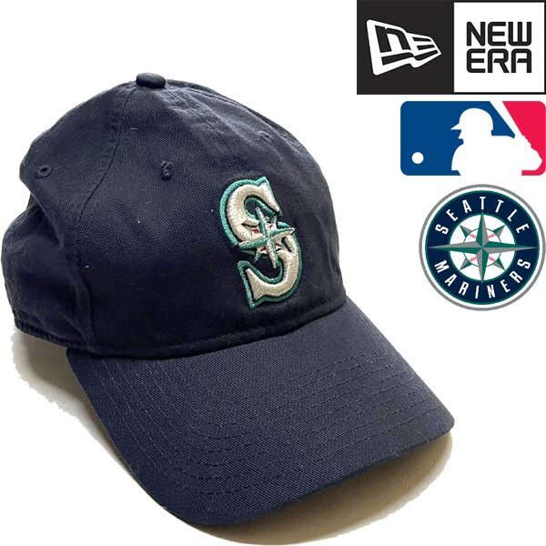 1点物◆ニューエラMLBシアトルマリナーズ紺キャップ帽子US古着メンズレディースOKアメカジ90sストリート/スポーツチーム中古US野球362124拍卖