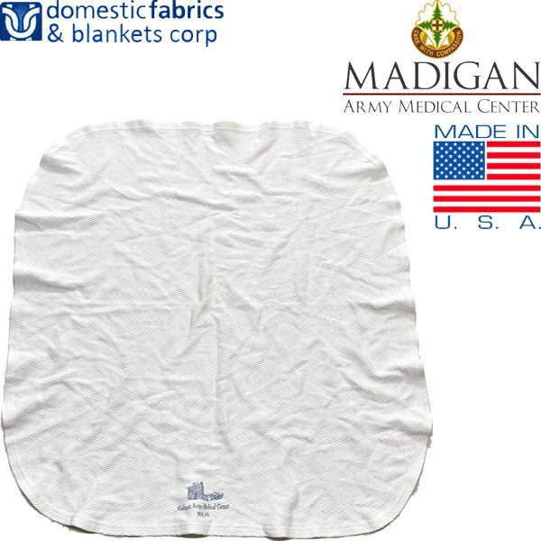 1点物◆USA製ARMYサーマル白ワッフル生地ブランケット古着メンズレディースOKアメカジ90sストリート/スポーツインテリア軍アメリカ製362236拍卖