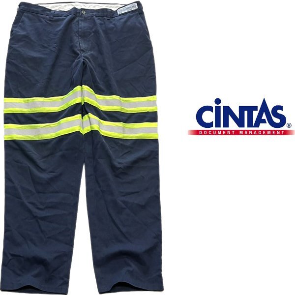 1点物◆CiNTASリフレクター反射板ワークパンツ紺チノパン古着メンズXXLレディースOKアメカジ90sストリート/スポーツUSAブランド中古362269拍卖