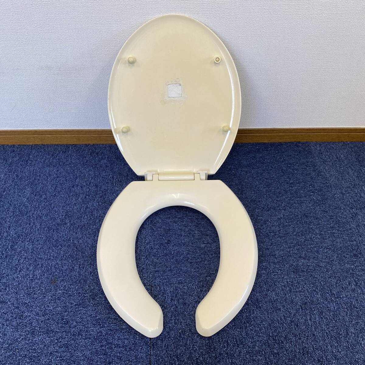 【中古】TOTO 普通便座・便座フタ(蓋)☆ U型(前割)TC252#パステルアイボリー☆直接引き取り可拍卖